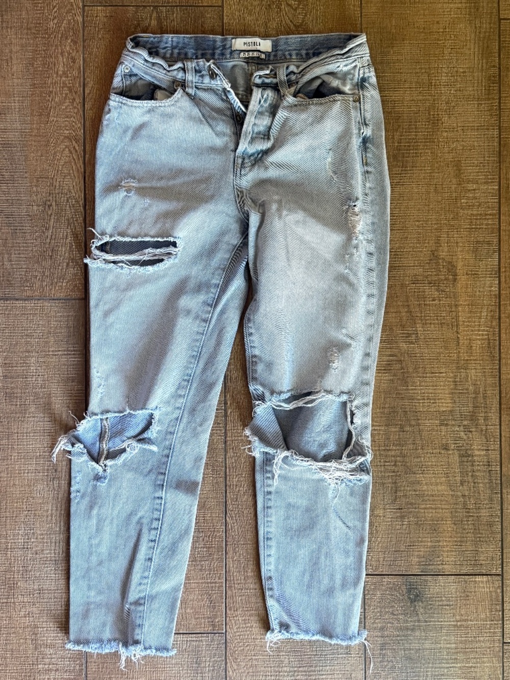 Pistola Ripped Cropped Boyfriend Jeans | Size 25
